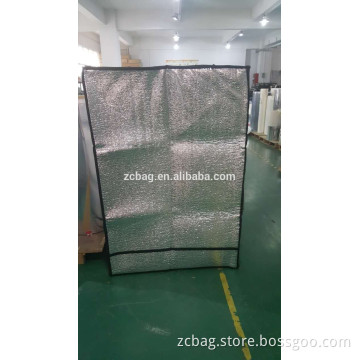 aluminized foil EPE reflection barrier heat insulation thermal material bubble sew plastic pallet cover reusable pallet cover